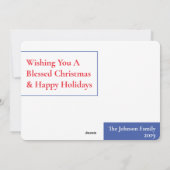 Frohe Weihnachten & Glückliche Neujahr Single Foto (Rückseite)