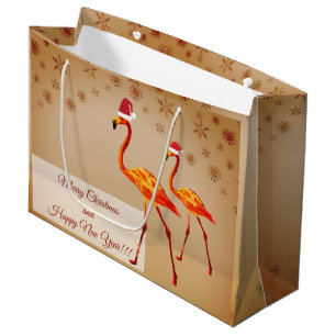 Frohe Weihnachten, glückliche Neujahrsgeschenktasc Große Geschenktüte