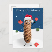 Frohe Weihnachten glückliche Pine Cone in Weihnach (Vorne/Hinten)