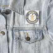 Frohe Weihnachten glückliche Snowman berühmten Kaf Button (Beispiel)