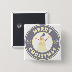 Frohe Weihnachten glückliche Snowman berühmten Kaf Button