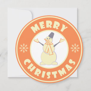 Frohe Weihnachten glückliche Snowman berühmten Kaf Einladung