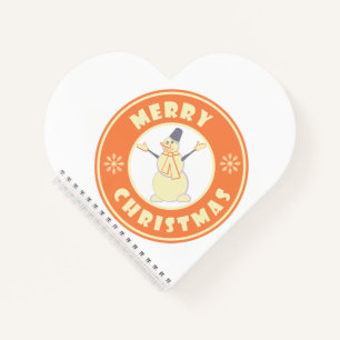 Frohe Weihnachten glückliche Snowman berühmten Kaf Notizblock