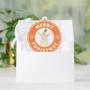 Frohe Weihnachten glückliche Snowman berühmten Kaf Ornament Karte