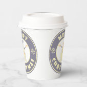 Frohe Weihnachten glückliche Snowman berühmten Kaf Pappbecher (Links)