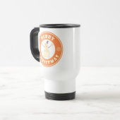 Frohe Weihnachten glückliche Snowman berühmten Kaf Reisebecher (Vorderseite Links)