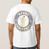 Frohe Weihnachten glückliche Snowman berühmten Kaf T-Shirt (Rückseite)