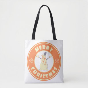 Frohe Weihnachten glückliche Snowman berühmten Kaf Tasche