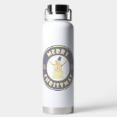 Frohe Weihnachten glückliche Snowman berühmten Kaf Trinkflasche (Rückseite)