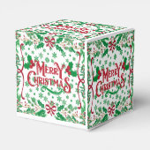 Frohe Weihnachten glückliche Tage Geschenkschachtel (Rückseite)