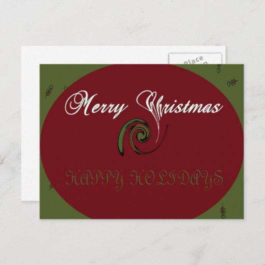 Frohe Weihnachten glückliche Tage Postkarte (Vorne/Hinten)