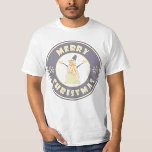 Frohe Weihnachten glücklicher Schneemann berühmter T-Shirt