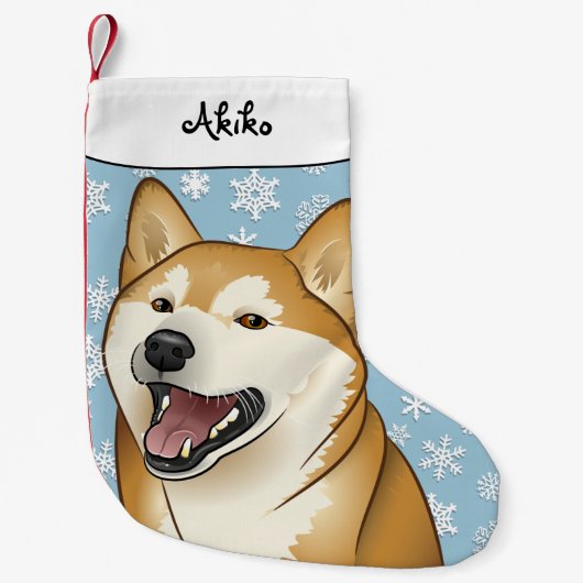 Frohe Weihnachten glücklicher Shiba Inu Strumpf Kleiner Weihnachtsstrumpf (Vorderseite)