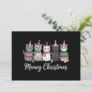 Frohe Weihnachten glückliches Katzenjahr Katzenlie