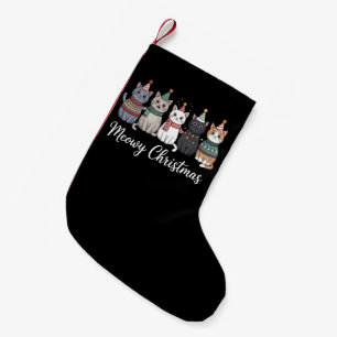Frohe Weihnachten glückliches Katzenjahr Katzenlie Kleiner Weihnachtsstrumpf