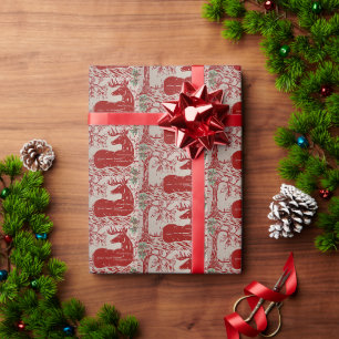Frohe Weihnachten Glückliches Neues Jahr Bockhirsc Geschenkpapier