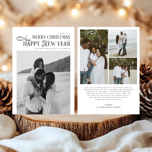 Frohe Weihnachten Glückliches neues Jahr Familie 4