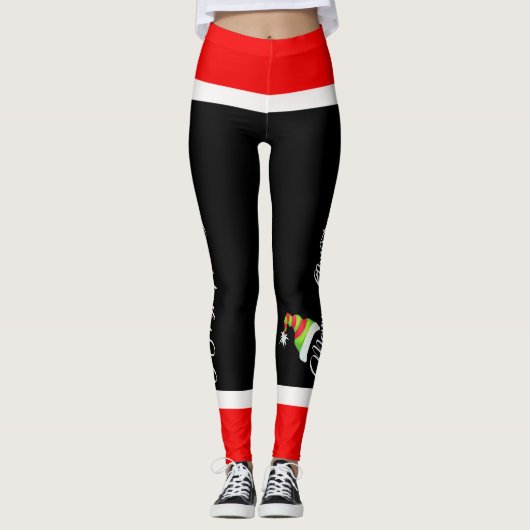 Frohe Weihnachten/glückliches Neues Jahr/Feiertage Leggings (Vorderseite)