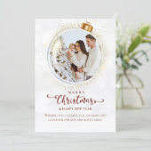 Frohe Weihnachten & glückliches neues Jahr Foto (Stehend Vorderseite)