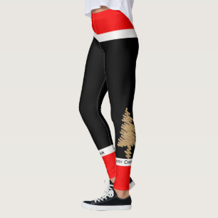 Frohe Weihnachten/glückliches Neues Jahr/Goldene Leggings
