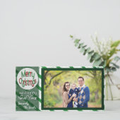 Frohe Weihnachten / glückliches neues Jahr Grünen (Stehend Vorderseite)