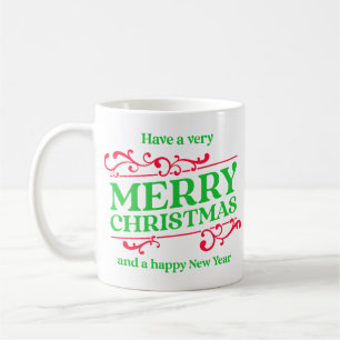 Frohe Weihnachten & Glückliches Neues Jahr Jubiläu Kaffeetasse