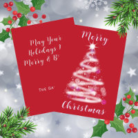 Frohe Weihnachten glühende Weihnachtsbaum Red