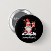 Frohe Weihnachten Gnom Kaffee Familie passend Button (Vorne & Hinten)