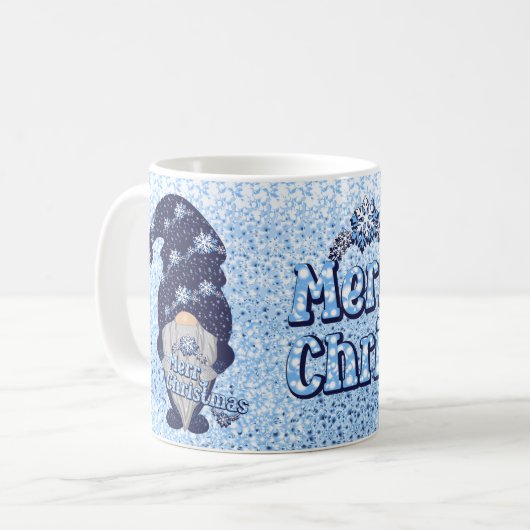 Frohe Weihnachten Gnom Kaffeetasse (Vorderseite Links)