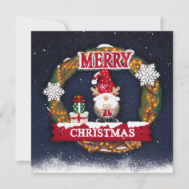 Frohe Weihnachten Gnom Karte