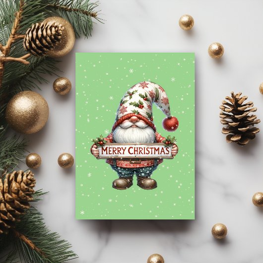 Frohe Weihnachten Gnom Karte