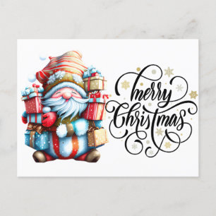 Frohe Weihnachten Gnom Postkarte