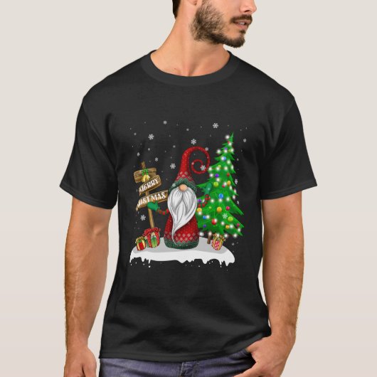 Frohe Weihnachten Gnome Familie Weihnachten T-Shirt (Vorderseite)