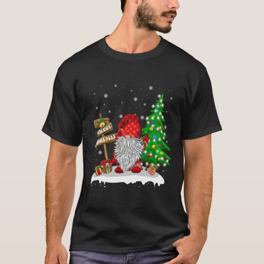 Frohe Weihnachten Gnome Familie Weihnachten T-Shirt (Vorderseite)