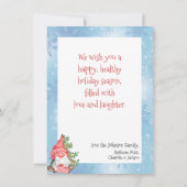 Frohe Weihnachten Gnome Foto Personalisiert Weihna (Rückseite)