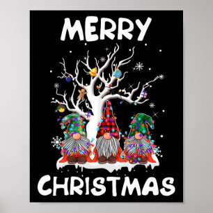 Frohe Weihnachten Gnome Lustige Weihnachten Famili Poster