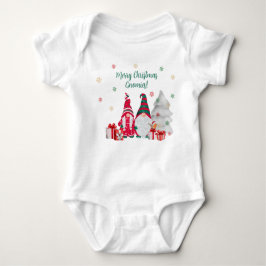 Frohe Weihnachten Gnomen! Zwei Gnomes mit Presents Baby Strampler