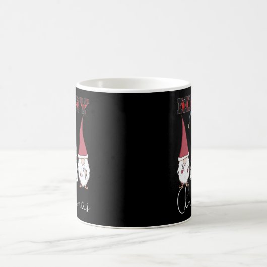 Frohe Weihnachten - Gnomes Coffee Lover Red Karier Kaffeetasse (Mittel)
