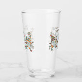 Frohe Weihnachten Gnomes Glass Glas (Links)