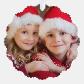 Frohe Weihnachten Gnomes Niedliches Foto Ornament Karte (Rückseite)