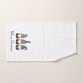 Frohe Weihnachten Gnomes Red Badhandtuch Set (Handtuch)