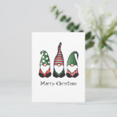 Frohe Weihnachten Gnomes Red Green Postkarte (Stehend Vorderseite)