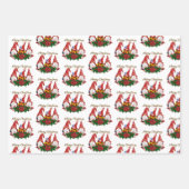 Frohe Weihnachten Gnomes Trendy Adorable Holiday Geschenkpapier Set (Vorderseite)