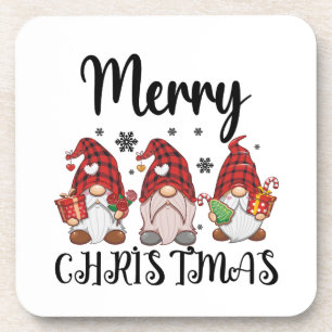 Frohe Weihnachten Gnomies Weihnachts-Gnome Getränkeuntersetzer