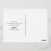 Frohe Weihnachten Gold 1 Foto Feiertag Gruß (Rückseite)