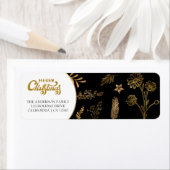 Frohe Weihnachten Gold Arch Schwarz und Weiß Elega (Insitu)