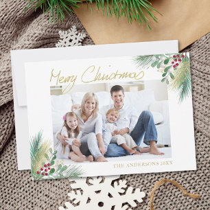 Frohe Weihnachten Gold Berries Foto Weihnachten