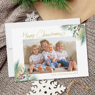 Frohe Weihnachten Gold Berries Foto Weihnachten