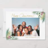 Frohe Weihnachten Gold Berries Foto Weihnachten (Vorderseite)