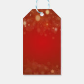 Frohe Weihnachten, Gold Confetti, Red Bow Geschenkanhänger (Rückseite)